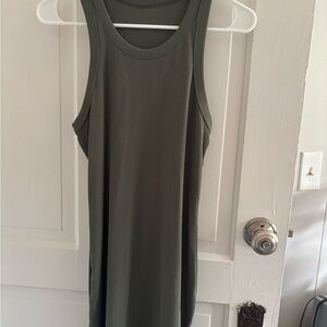 Olive Green Sleeveless Dress